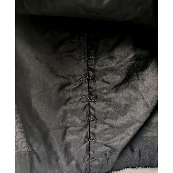 Vintage Sténay Black Beaded Silk Evening Jacket sz S Wedding Formal Matron - Picture 7 of 9